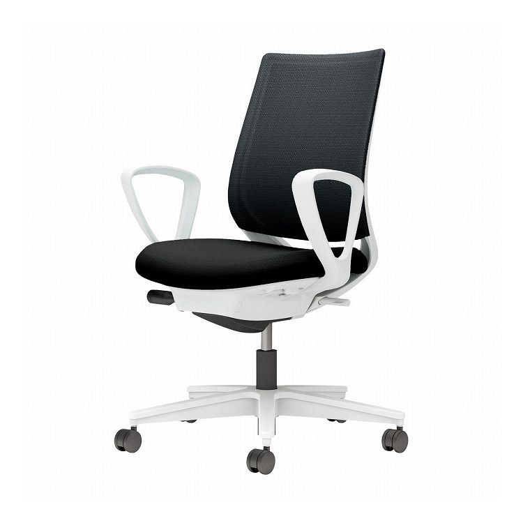 【メーカー直送】 コクヨ オフィスチェア 椅子 イス チェア ミトラ2 サークル肘 ホワイトグレー ブラック(代引不可)【送料無料】(3.0)