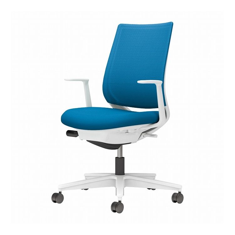 樂天商城 - 【メーカー直送】 コクヨ オフィスチェア 椅子 イス チェア ミトラ2 L型肘 ホワイトグレー ターコイズ(代引不可)【送料無料】