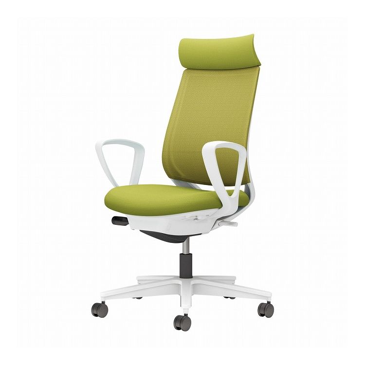 【メーカー直送】 コクヨ オフィスチェア 椅子 イス チェア ミトラ2 サークル肘 ホワイトグレー ライトオリーブ(代引不可)【送料無料】