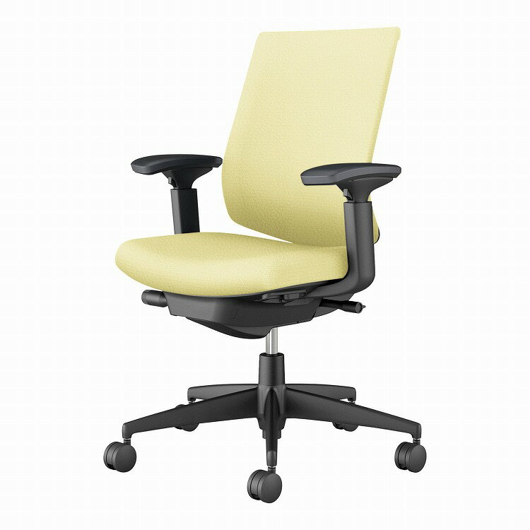 コクヨ 【メーカー直送】オフィスチェア ウィザード4 ローバック 可動肘 ブラック脚 本体ブラック C06-B132SW-BKVZL11 カーペット用 ペールライム(代引不可)【送料無料】