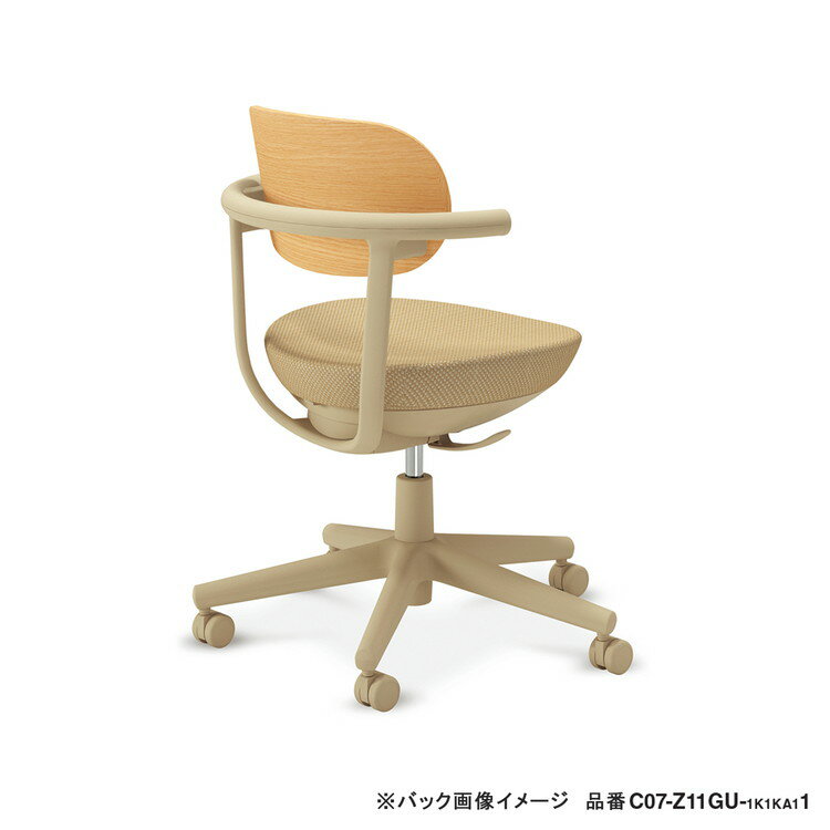 コクヨ 【メーカー直送】カジュアルチェア パロ スタンダードタイプ 背合板タイプ スタンダードタイプ 本体ライトグレー グレー脚 C07-G11GU-E2E2A11 フローリング用 ライトグレー・合板ナチュラル(代引不可)【送料無料】 [2]