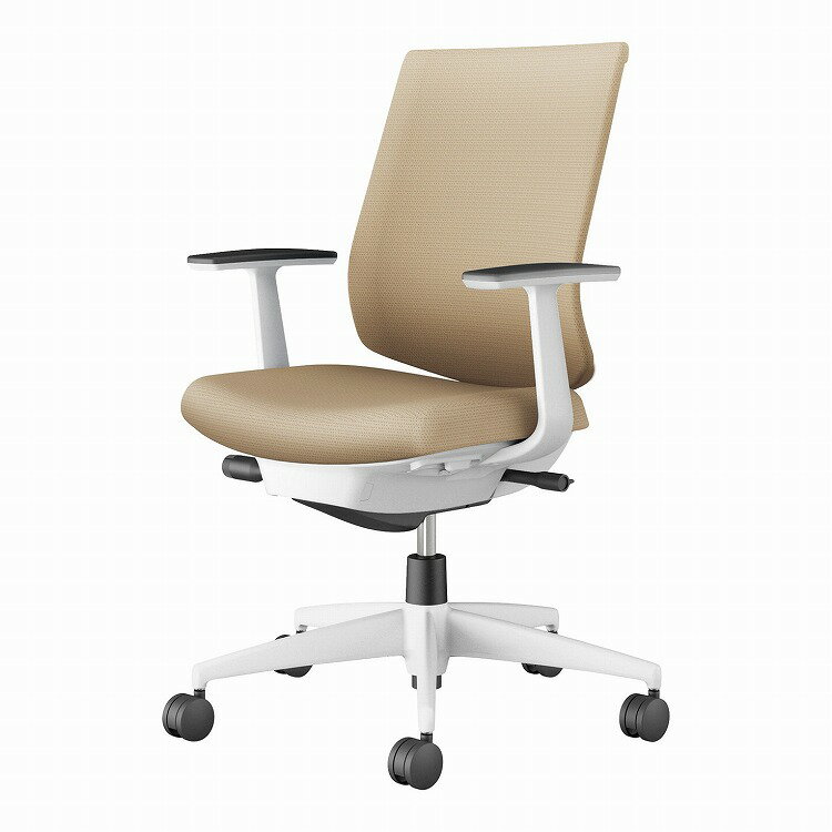 コクヨ 【メーカー直送】オフィスチェア ウィザード4 ローバック T型肘 ホワイト脚 本体ホワイトグレー C06-W112CW-E1G41K1 カーペット用 ソフトベージュ(代引不可)【送料無料】