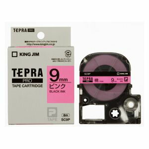 King Jim （Tepra） - キングジム テプラPROテープ 9mm ピンク 1 個 SC9P 文房具 オフィス 用品