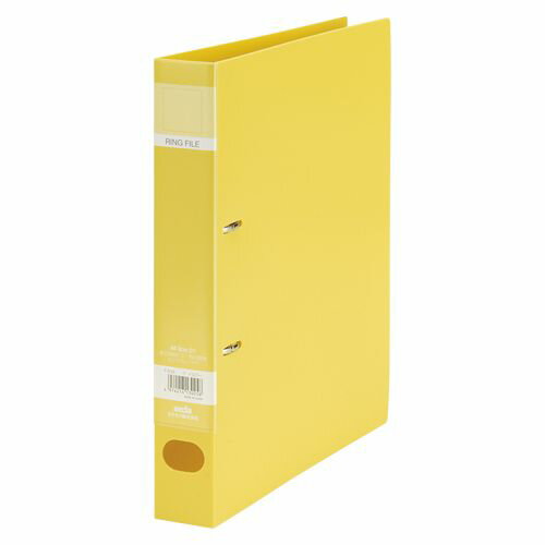 セキセイ ロックリングファイル A4S イエロー 1 冊 F-532-50 文房具 オフィス 用品