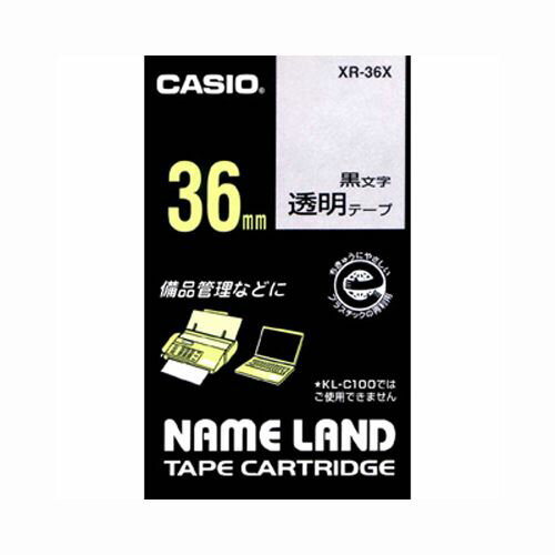 【商品説明】CASIO(カシオ)XR-36Xテープ幅(mm):36テープ色:透明テープ長さ(m):8エコマーク認定品【送料について】北海道、沖縄、離島は送料を頂きます。