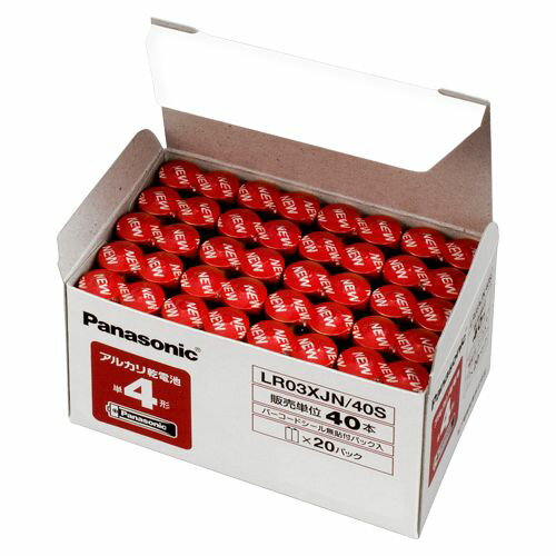 パナソニック アルカリ乾電池 単4 40本入 1 箱 LR03XJN/40S 文房具 オフィス 用品【送料無料】 パナソニック アルカリ乾電池 単4 40本入 1 箱 LR03XJN/40S 文房具 オフィス 用品【送料無料】