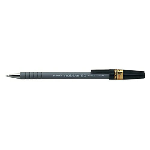 ゼブラ ラバー80ボールペン 黒 1 本 R-8000-BK 文房具 オフィス 用品 rcmdva-12379749 リコメン堂ホームライフ館 パッケージ画像