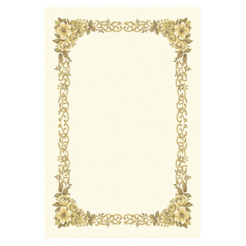 ササガワ 洋柄賞状用紙 はがき 縦横兼用 1 箱 10-247 文房具 オフィス 用品