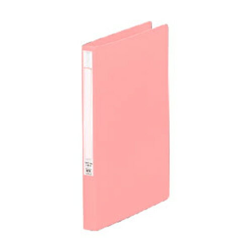 LIHIT LAB パンチレスファイル(HEAVY DUTY) A4S 桃 1 冊 F-367-2モモ 文房具 オフィス 用品