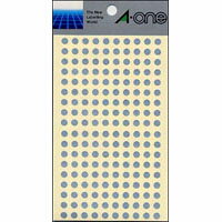 Labels - エーワン カラーラベル 5mm丸 銀 1 冊 07072 文房具 オフィス 用品