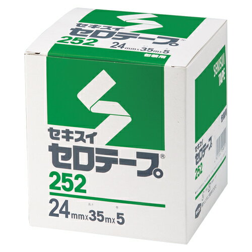積水 セロテープNo.252 5巻箱入り 24mmx35m 1 箱 C10BX64 文房具 オフィス 用品