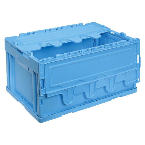 岐阜プラスチック工業 折畳みコンテナー 蓋付 ブルー 1 個 CF-S41NR B 文房具 オフィス 用品【送料無料】