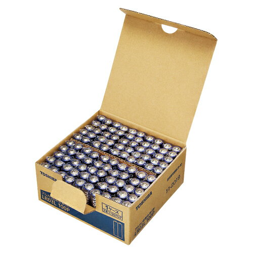 東芝 アルカリ乾電池 単4形 100本パック 1 箱 LR03L 100P 文房具 オフィス 用品【送料無料】