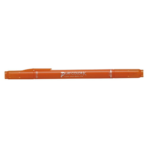 トンボ プレイカラーK ダイダイイロ WS-PK28JANコード：4901991647259細かい字もつぶれない超極細芯と、固めで丈夫な太芯のツインタイプです。●0.3mmの超極細芯と0.8mmの太芯を採用しています。 使い分けてノートや手帳をキレイにマーキングできます。仕様： ●軸：ポリプロピレン樹脂 ●ペン芯：ポリアセタール（超極細）、ポリエステル（太） ●サイズ：12×153mm ●重量：8g用途：一般筆記、デザイン、スケッチ用、アンダーライン用【送料について】北海道、沖縄、離島は送料を頂きます。