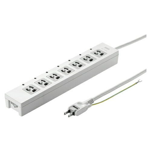 サンワサプライ 電源タップ 3P 7個口 2m 一括集中スイッチ付 CL対応 1個【送料無料】