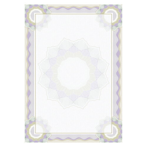 ササガワ 証書用紙 A4判 彩紋 10-1706 1冊