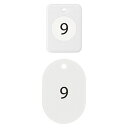 オープン工業 クロークチケット 1〜20 白 BF-150-WH 1セット【送料無料】