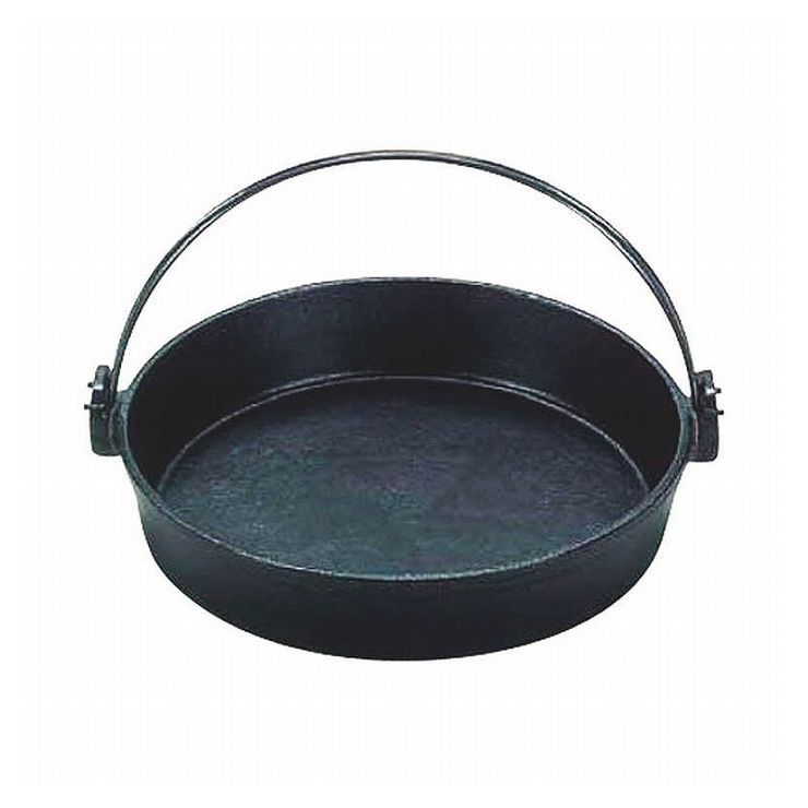 三和精機製作所 (S)鉄 すきやき鍋 ツル付(黒塗り) 24cm 293075【送料無料】