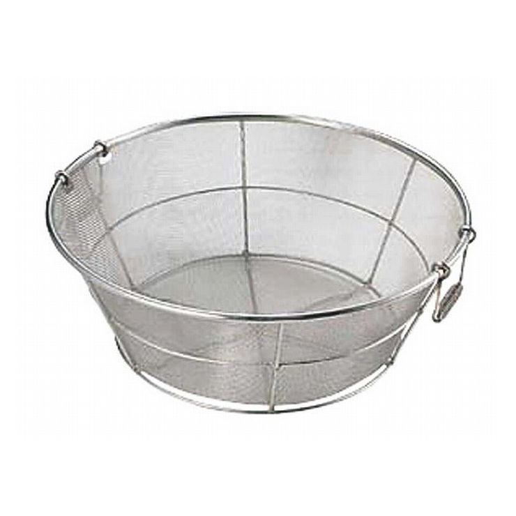 本間冬治工業 18-8底平揚げザル 荒目 55cm 037037【送料無料】