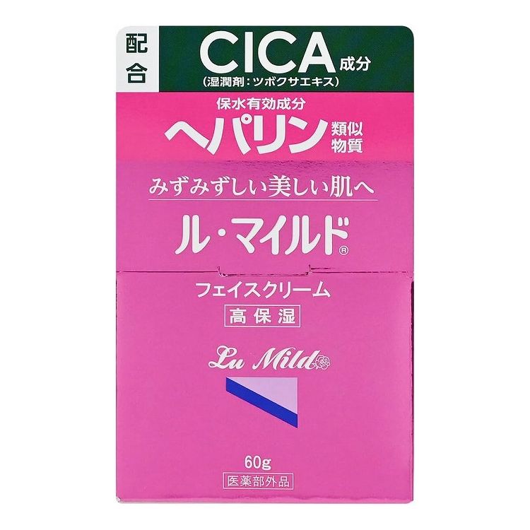 【商品詳細】成分:有効成分ヘパリン類似物質、グリチルリチン酸ジカリウムその他成分グリセリル-N-（2-メタクリロイルオキシエチル）カルバメート・メタクリル酸ステアリル共重合体、ツボクサエキス、アロエエキス（2）、セトステアリルアルコール、トリ2-エチルヘキサン酸グリセリル、白色ワセリン、メチルポリシロキサン、グリセリン、ジグリセリン、濃グリセリン、 1.3-ブチレングリコール、 L-ピロリドンカルボン酸、DL-ピロリドンカルボン酸ナトリウム液、スクワラン、流動パラフィン、ステアリン酸ポリオキシル40、モノステアリン酸グリセリン、アクリル酸・メタクリル酸アルキル共重合体、キサンタンガム、パラオキシ安息香酸プロピル、パラオキシ安息香酸メチル、pH調整剤商品区分：医薬部外品メーカー名:健栄製薬生産国:日本内容量:60g【送料について】北海道、沖縄、離島は送料を頂きます。LINKル・マイルドフェイスクリームル・マイルド化粧水ル・マイルド乳液