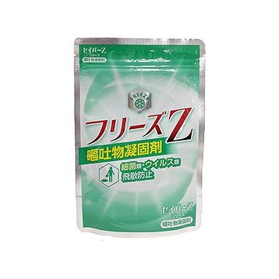 商品概要メーカー：小澤物産商品名：フリーズZ（50g）区分：日用雑貨内容量：50g商品概要：床に嘔吐物や失禁をしてしまった際、瞬時に水分を凝集し、固め、サラサラの状態にし、簡単・安全に処理することが出来ます。フリーズZはph12のアルカリ性の力でウィルス・菌類を除菌します。また嘔吐物から感染の恐れのあるウィルス・菌類を封じ込め、飛散を防止し二次感染を防ぎます。JANコード：4560434180083商品コード：211300052商品の説明床に嘔吐物や失禁をしてしまった際、瞬時に水分を凝集し、固め、サラサラの状態にし、簡単・安全に処理することが出来ます。フリーズZはph12のアルカリ性の力でウィルス・菌類を除菌します。また嘔吐物から感染の恐れのあるウィルス・菌類を封じ込め、飛散を防止し二次感染を防ぎます。使用上の注意・固まるまで放置してください・固まり方がゆるい場合にはさらにパウダーを追加して振りかけてください・口に含まないで下さい・排水溝には捨てないで下さい・可燃物として処理できます使用方法水分を含んだ嘔吐物や失禁にフリーズZと適量振りかけます。水分を凝集したところでかき集め、チリトリとほうきであつめてゴミ袋に入れ処分します。成分【成分】水酸化カルシウム、水酸化マグネシウム、アクリル酸アミド重合物メーカー名小澤物産内容量50g商品区分日用雑貨※予告なくパッケージリニューアルをされる場合がございますがご了承ください。※パッケージ変更に伴うご返品はお受け致しかねます。※メーカーの都合により予告なくパッケージ、仕様等が変更となる場合がございます。※当店はJANコードにて管理を行っている為、それに伴う返品、交換等はお受けしておりませんので事前にご了承の上お買い求めください。【送料について】北海道、沖縄、離島は送料を頂きます。