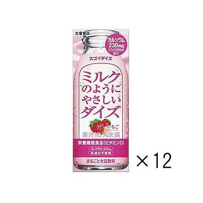 商品概要メーカー：大塚食品商品名：【軽】ミルクのようにやさしいダイズいちご（200mL×12本）区分：食品内容量：200mL×12本商品概要：【栄養機能食品（ビタミンD）】「おから」の部分まで使用したまるごと大豆飲料JANコード：45712...