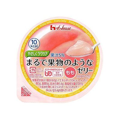 やさしくラクケア まるで果物のようなゼリー もも(60g) 124800955