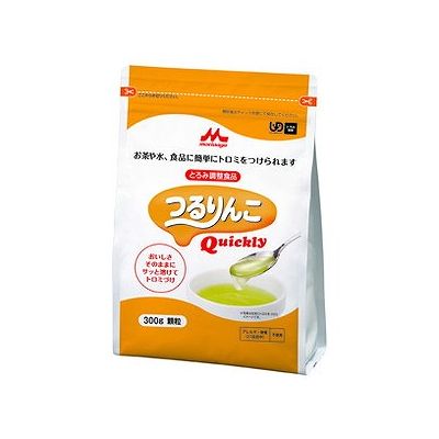 商品概要メーカー：クリニコ商品名：【軽】つるりんこQuickly（300g）区分：食品内容量：300g商品概要：透明感のある見た目でおいしさそのまま！お茶やお水をにごすことなく、トロミをつけることができます！JANコード：4902720078818商品コード：054102652商品の特徴飲み物や料理本来の味をそのまま活かし、水やお茶などに加えて混ぜるだけで、手間をかけずに透明感のあるつるりとしたトロミがつけられます。原材料／成分／素材／材質デキストリン、キサンタンガム、乳酸カルシウム、クエン酸三ナトリウム栄養成分エネルギー270kcal、たんぱく質0．5g、脂質0g、糖質67．0g、食物繊維21．9g、ナトリウム960mg、カリウム980mg、リン30mg、灰分4．5g、水分6．1g賞味期限／使用期限（製造から）1年6か月使用方法／召し上がり方・つるりんこQuicklyを入れる・すぐに15秒ほどかき混ぜる・2分ほどそのままにする（水やお茶の場合）使用上の注意・食べる方（の嚥下機能）によって、適切なトロミの強さが異なります。医師・栄養士等のご指導に従って使用してください。・包装容器の破損しているものは使用しないでください。・開封時に内容物の色・臭い・味に異常のあるもの及び固まっているものは使用しないでください。・本品を一度に多量に加えたり、一度トロミをつけた食品に再度本品を加えると、ダマが生じることがあります。・ダマになった塊やトロミを強くつけすぎたもの、または粉末をそのまま食べると、喉につまるおそれがありますので、絶対に食べないでください。・使用量が同じでもトロミをつける食品の種類や温度によって、発現するトロミの強さや安定するまでの時間が異なります。・食べる前に必ずトロミの状態を確認してください。・本品を摂りすぎると、体調や体質によりお腹がはる場合、ゆるくなる場合があります。このような場合は使用量を減らしてください。・開封後に全量使用しない場合には、開封部を密封し、できるだけ早く使用してください。発売元／製造元／輸入元クリニコ※予告なくパッケージリニューアルをされる場合がございますがご了承ください。※パッケージ変更に伴うご返品はお受け致しかねます。※メーカーの都合により予告なくパッケージ、仕様等が変更となる場合がございます。※当店はJANコードにて管理を行っている為、それに伴う返品、交換等はお受けしておりませんので事前にご了承の上お買い求めください。【送料について】北海道、沖縄、離島は送料を頂きます。