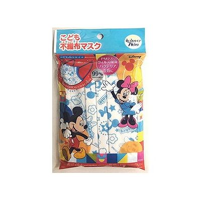 商品概要メーカー：横井定商品名：こども不織布マスクミッキー＆ミニー（7枚入）区分：日用雑貨内容量：7枚商品概要：不織布の3層式フィルタで、PM2．7、ウイルス飛沫、バクテリア、花粉をガードJANコード：4979607009555商品コード：013120166商品の特徴使い切りタイプのこども用プリーツ不織布マスクです。ほこりをブロックする3層の不織布を使用しています。（マスクは微粒子などを完全に防ぐものではありません。）安全性を考慮して、鼻にあたる部分に針金が入っていません。耳がいたくなりにくい、ソフトタイプの耳ヒモ（エラスチックゴム使用）耳ヒモと本体は色が付いていてカワイイデザインになっています。原材料／成分／素材／材質本体：ポリエステル・ポリプロピレン、耳かけ部：エラスチックゴムサイズ／カラー約90mm×125mm原産国・製造国中国使用方法／召し上がり方プリーツのヒダが下に向くように、マスクをかけてください。使用上の注意・マスクのヒモを首にかけてふざけたり、乱暴に遊ばないでください。窒息などの危険があります。火気のそばで使用しないでください。・有毒ガス、有害粉塵などに対して、効果はありません。・万一、かゆみ、かぶれ等の症状があらわれた場合は使用を中止してください。・マスクが触れるところにキズや炎症がある場合は悪化することがありますので、ご使用をさけてくだい。・洗濯はできません。発売元／製造元／輸入元横井定※予告なくパッケージリニューアルをされる場合がございますがご了承ください。※パッケージ変更に伴うご返品はお受け致しかねます。※メーカーの都合により予告なくパッケージ、仕様等が変更となる場合がございます。※当店はJANコードにて管理を行っている為、それに伴う返品、交換等はお受けしておりませんので事前にご了承の上お買い求めください。【送料について】北海道、沖縄、離島は送料を頂きます。