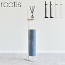 rootis 日本製 トイレットペーパースタンド 縦型 完成品 新潟県南魚沼産木材使用 自立式 トイレラック トイレ収納 隙間収納 すき間収納 ホルダー 天板付...
