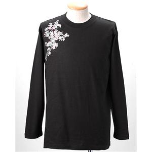 語れる立体和柄ロンT 驚愕の10柄！(NP) S-1857／桜酒 XL (代引不可)