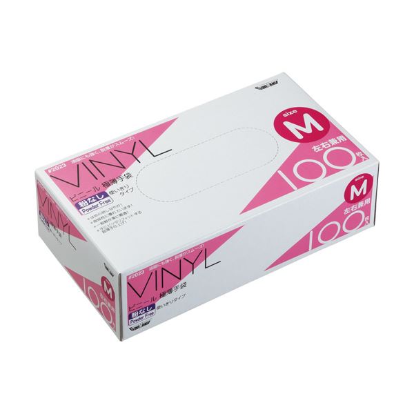 〔まとめ〕 川西工業 ビニール使いきり手袋 粉なし M クリア #2023 1箱 (100枚) 〔×5セット〕 使い捨て手袋 使いきり手袋