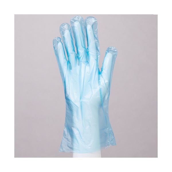 リコメン堂ホームライフ館の〔まとめ〕 旭創業 ニューピース (バイオマス) S 型押しエンボス ブルー 1パック (100枚) 〔×10セット〕 使い捨て手袋｜アングル3