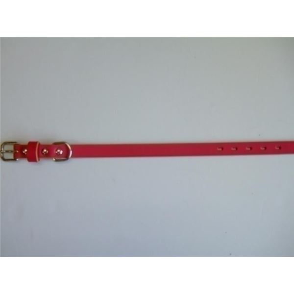 岡野製作所 ソフトなめし平首輪 #24 レッド【ペット用品】【首輪】 (代引不可)