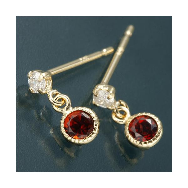 Amelie Monchouchouアンティーク調バースデイピアス 1月ガーネット (代引不可)