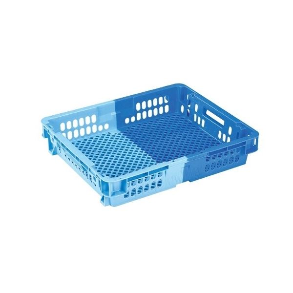 【10個セット】 業務用コンテナボックス/食品用コンテナー 【NF-M26C浅】 ダークブルー/ブルー 材質：PP (代引不可)