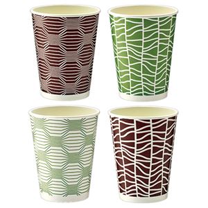 (まとめ) TANOSEE 断熱レリーフカップ 和-Taste 273ml(9オンス) 1パック(50個) 【×5セット】