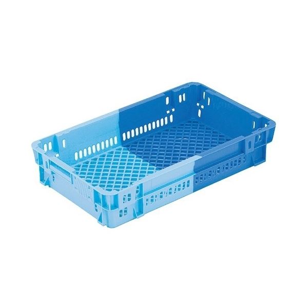 業務用コンテナボックス/食品用コンテナー 【NF-M19】 ダークブルー/ブルー 材質：PP (代引不可)