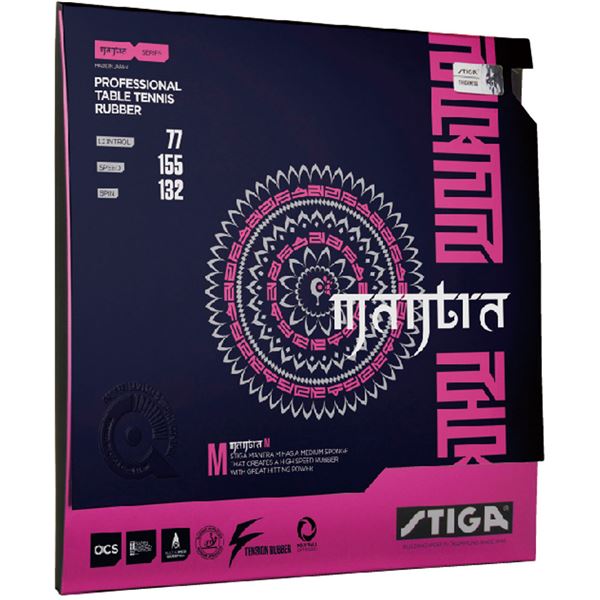STIGA（スティガ） テンション系裏ソフトラバー MANTRA M（マントラ M）ブラック 中厚 (代引不可)