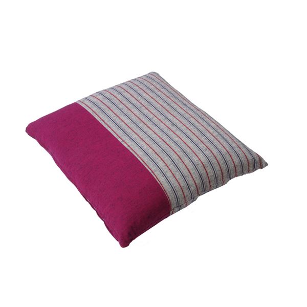 座布団 【銘仙判 エンジ 約55×59cm 2枚組】 クッション性 綿100％ 日本製 筑後 〔リビング 居間 客間 ..