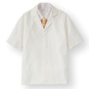 ワッフル白衣半袖 ホワイト KMH2742-1 Mサイズ (代引不可)