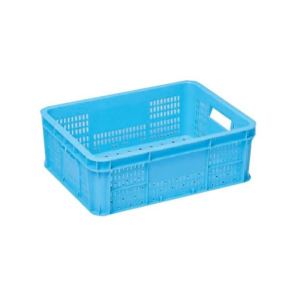 【10個セット】 リステナー/網目コンテナボックス 【MB-7】 ブルー メッシュ構造 〔みかん 果物 野菜等収穫 保管 保存 物流〕 (代引不可)