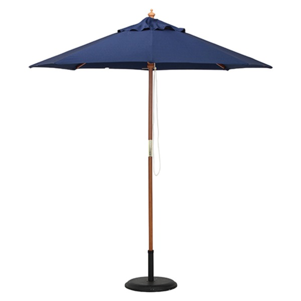 パラソル 約幅210cm ネイビー ポリエステル 木製 屋外 組立品 ガーデン ベランダ テラス バルコニー ウ..