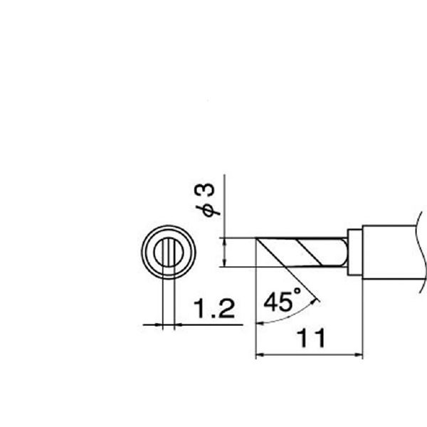 白光 T12-KU こて先／KU型 (代引不可)