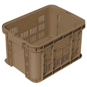 【5個セット】 リステナー/網目コンテナボックス 【GB-13】 ブラウン メッシュ構造 〔みかん 果物 野菜等収穫 保管 保存 物流〕 (代引不可)