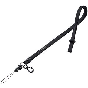 (まとめ) サンワサプライ スマホ・デジタルカメラ用ネックストラップ 10mm幅 ブラック DG-ST16BK 1本 【×8セット】