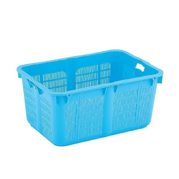 プラスケット/網目ボックス 【No.1200 金具付き】 ブルー スタッキング金具使用時：段積み可 (代引不可)