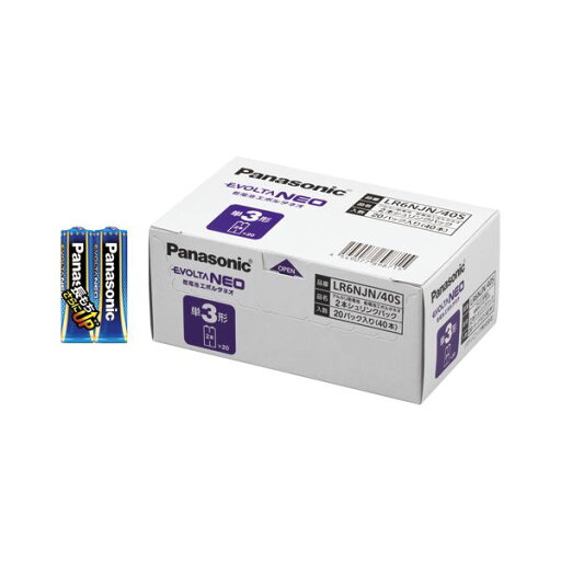 パナソニック EVOLTA NEO アルカリ乾電池 単3形 40本パック LR6NJN/40S (代引不可) パナソニック EVOLTA NEO アルカリ乾電池 単3形 40本パック LR6NJN/40S (代引不可)