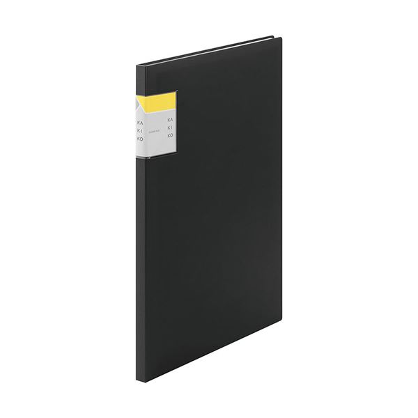 （まとめ）キングジム クリアーファイル カキコA4タテ 20ポケット(小口10枚) 背幅13mm 黒 8632クロ 1冊..
