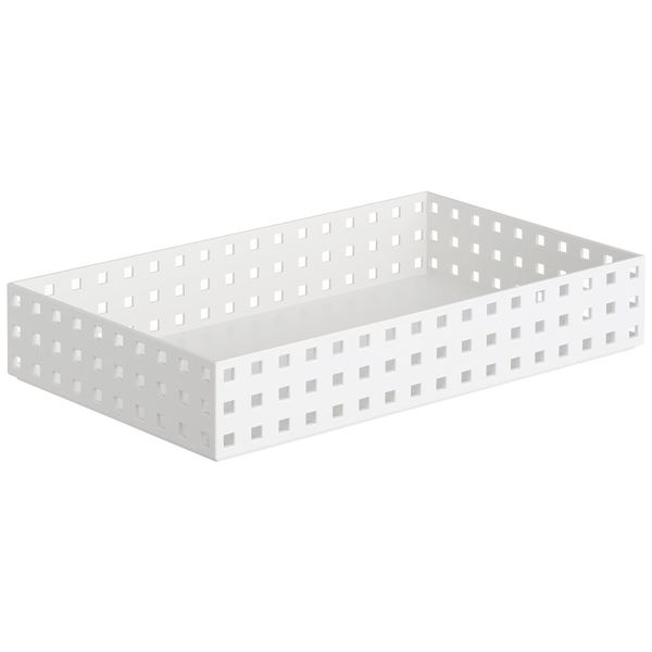 (まとめ) 小物入れ/マルチ収納ケース 【ワイド M ホワイト】 奥行き35cmタイプ ブリックス 9036 【24個セット】 (代引不可)